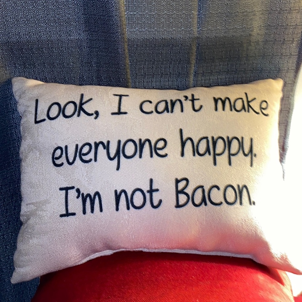 Bacon Accent Pillow 9” x 12”